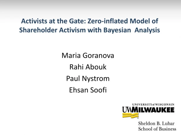 Activists at the Gate: Zero-inflated Model of Shareholder Activism with Bayesian  Analysis