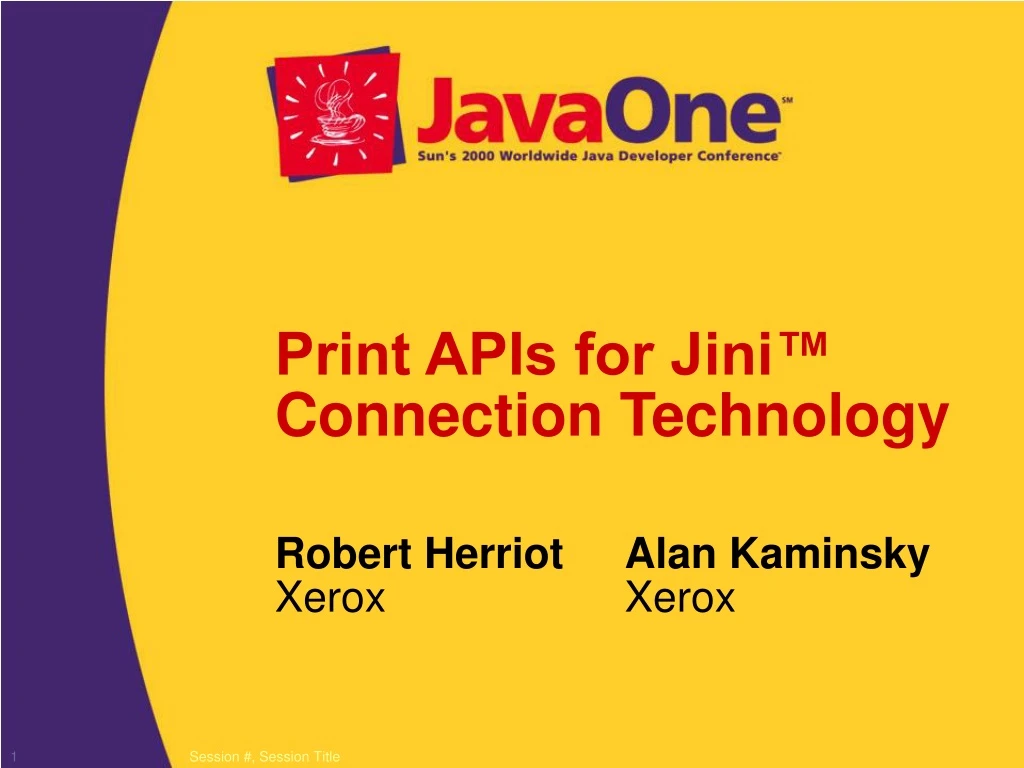 print apis for jini connection technology