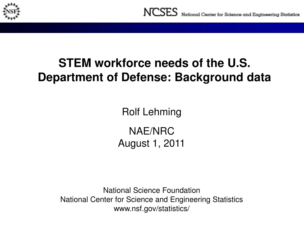 stem workforce needs of the u s department of defense background data