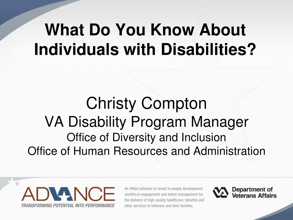 what do you know about individuals with disabilities