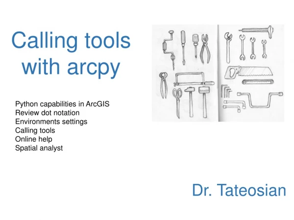 Calling tools with arcpy