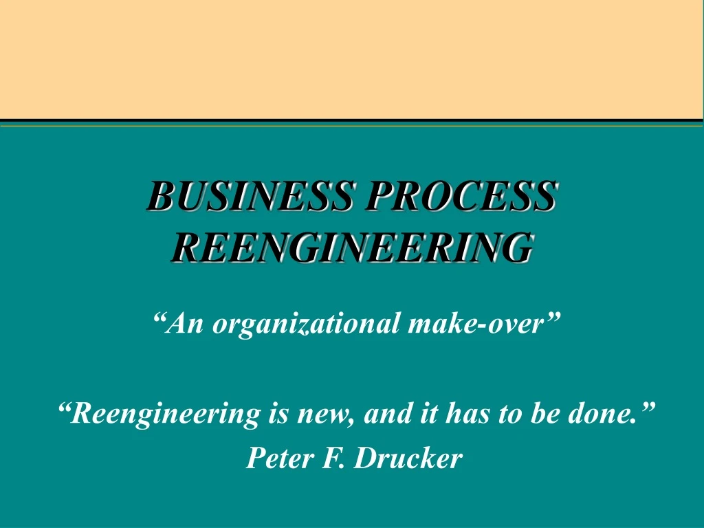 business process reengineering