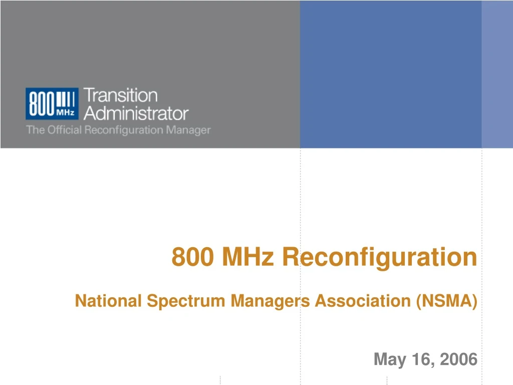 800 mhz reconfiguration national spectrum