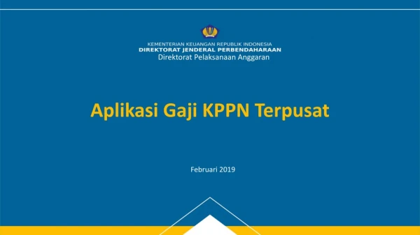 Aplikasi Gaji  KPPN  Terpusat