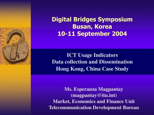 ICT Usage Indicators  Data collection and Dissemination Hong Kong, China Case Study