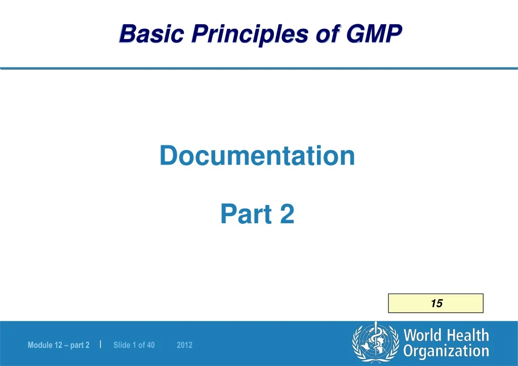 basic principles of gmp