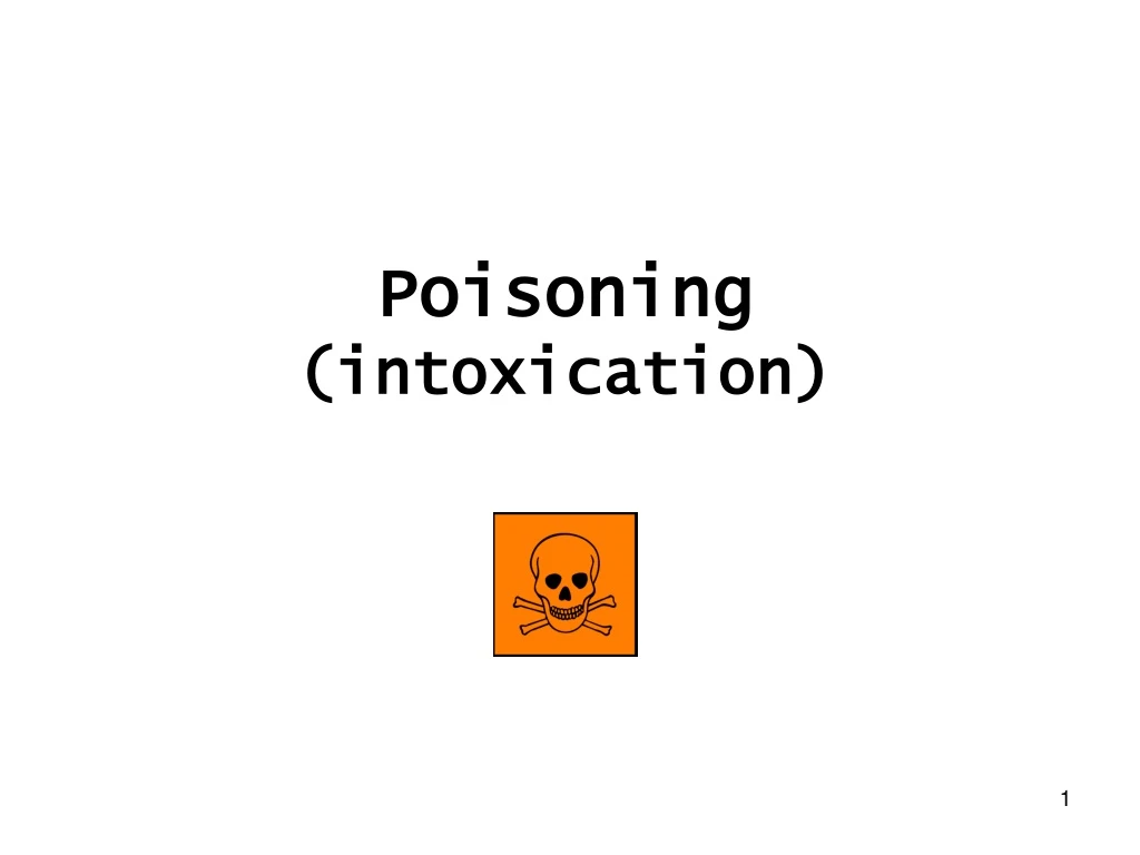 poisoning intoxication