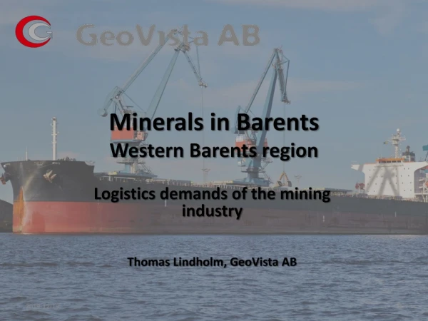 Minerals in Barents Western Barents region