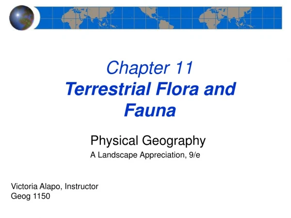 Chapter 11  Terrestrial Flora and Fauna