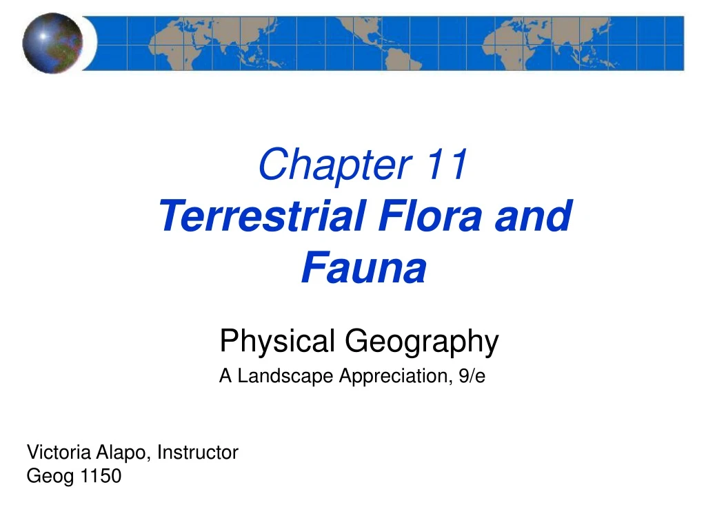 chapter 11 terrestrial flora and fauna