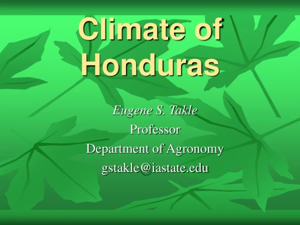 Climate of Honduras