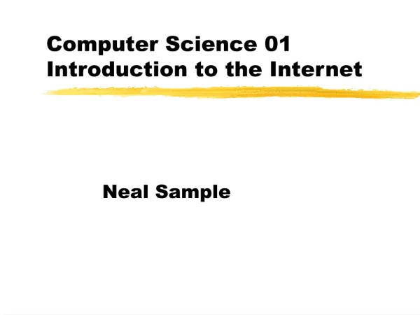 Computer Science 01 Introduction to the Internet