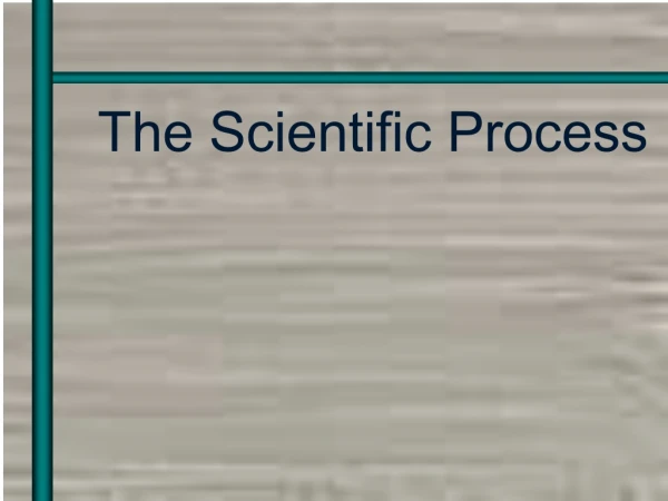 The Scientific Process