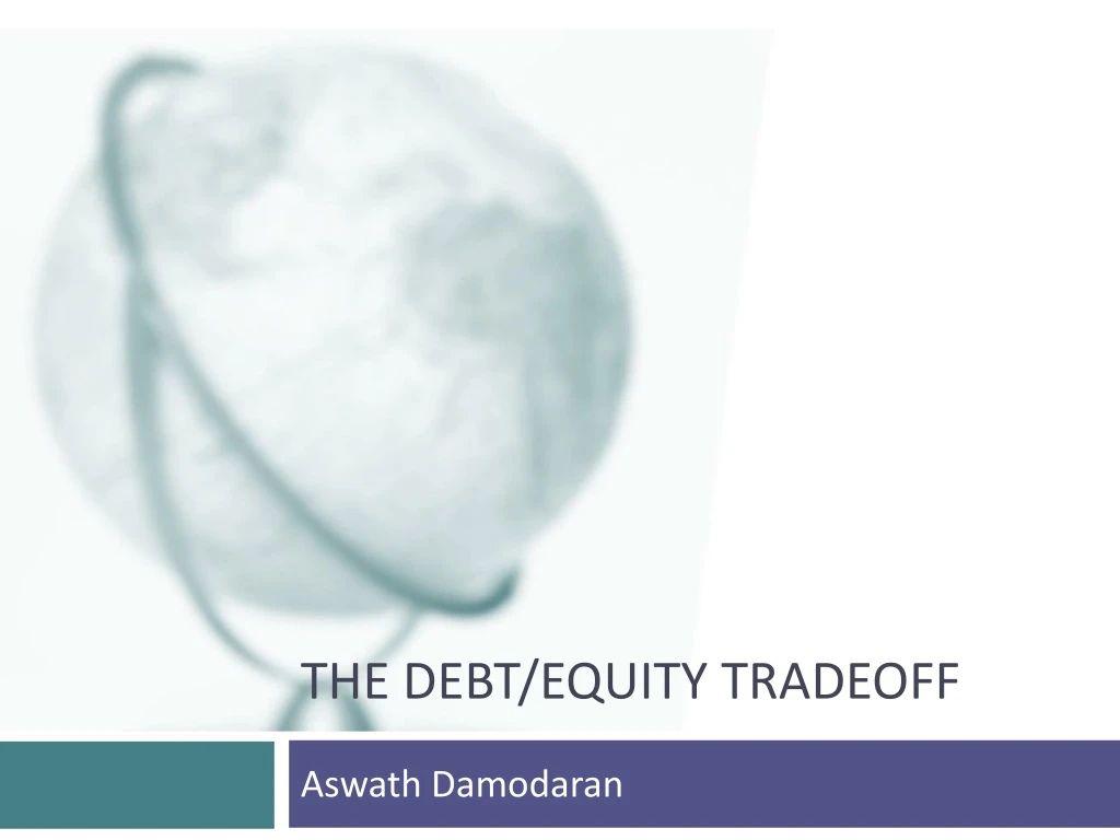 the debt equity tradeoff