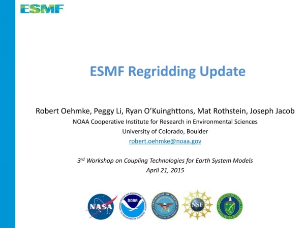 ESMF Regridding Update