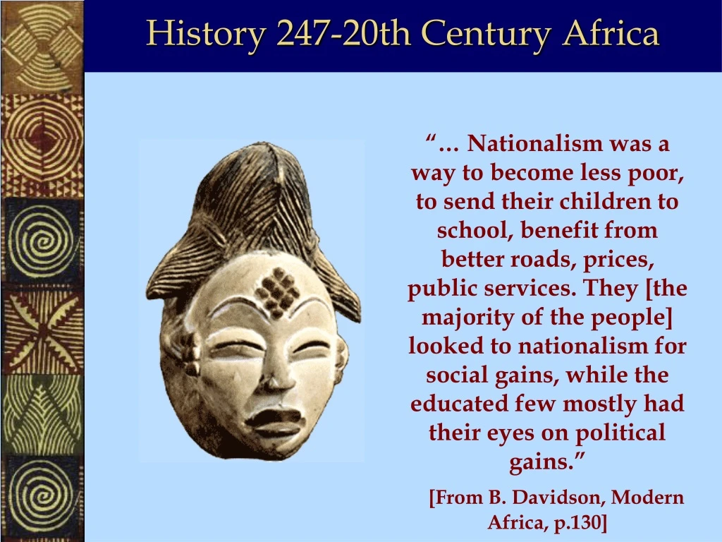 history 247 20th century africa