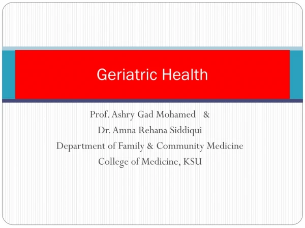 Geriatric Health