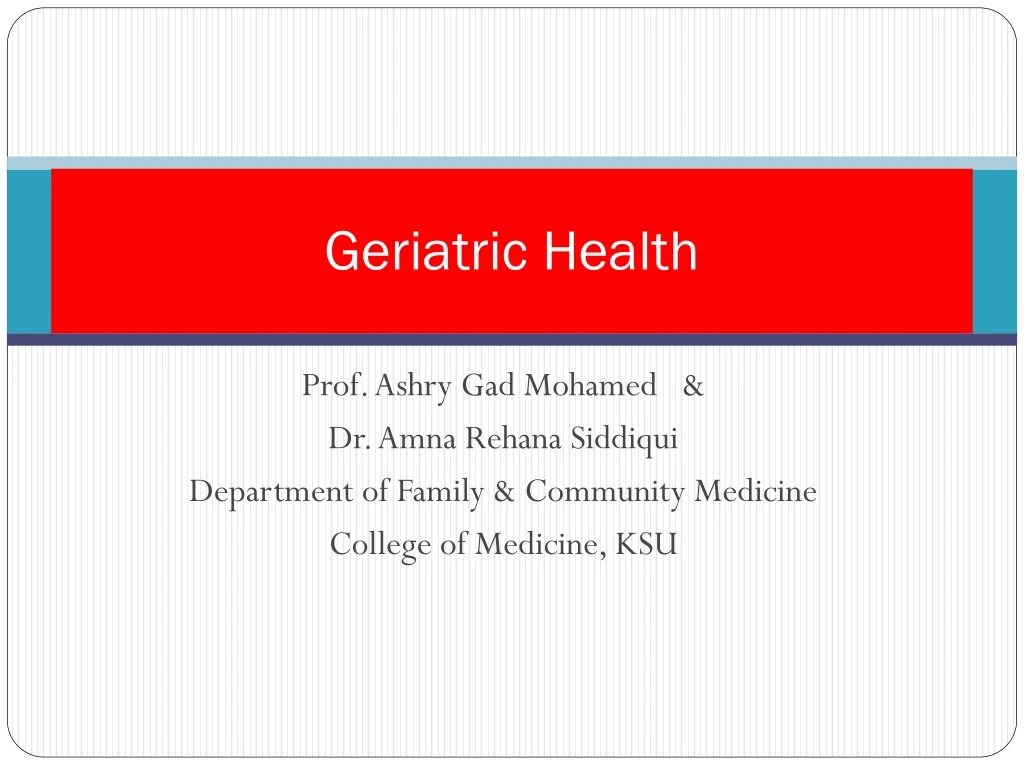 geriatric health