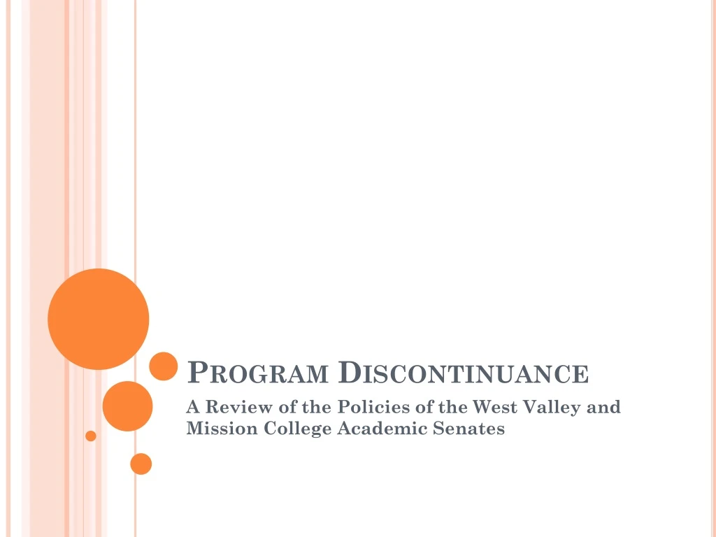 program discontinuance