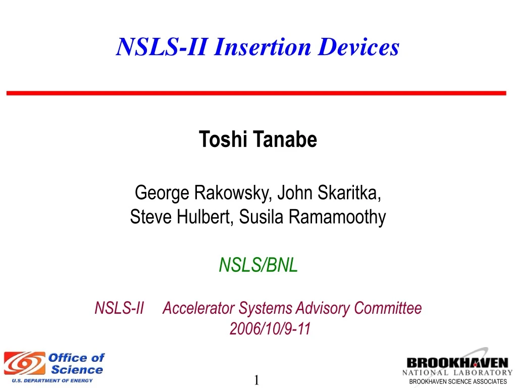 nsls ii insertion devices
