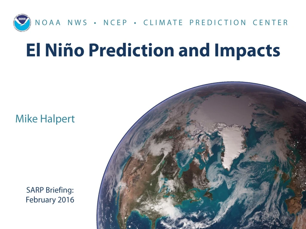 noaa nws ncep climate prediction center