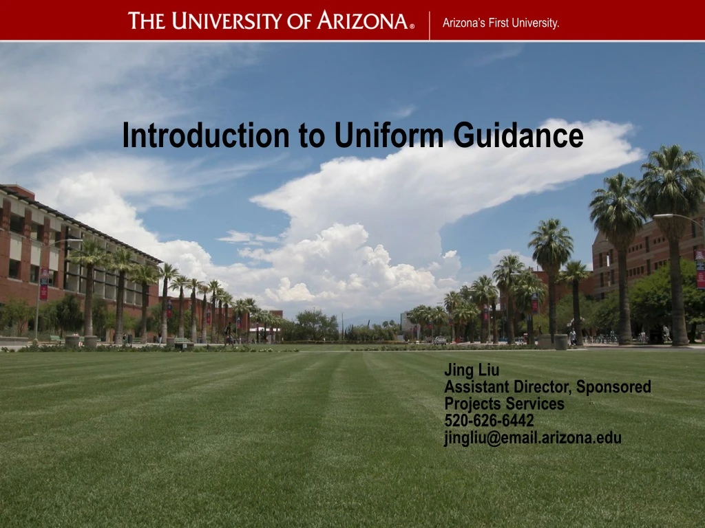 introduction to uniform guidance