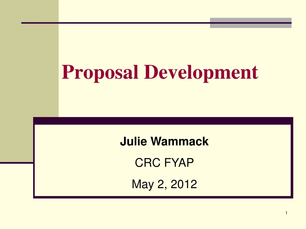 proposal development