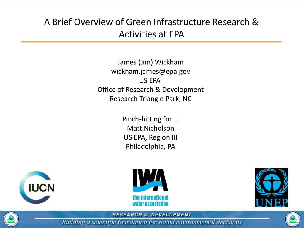 a brief overview of green infrastructure research