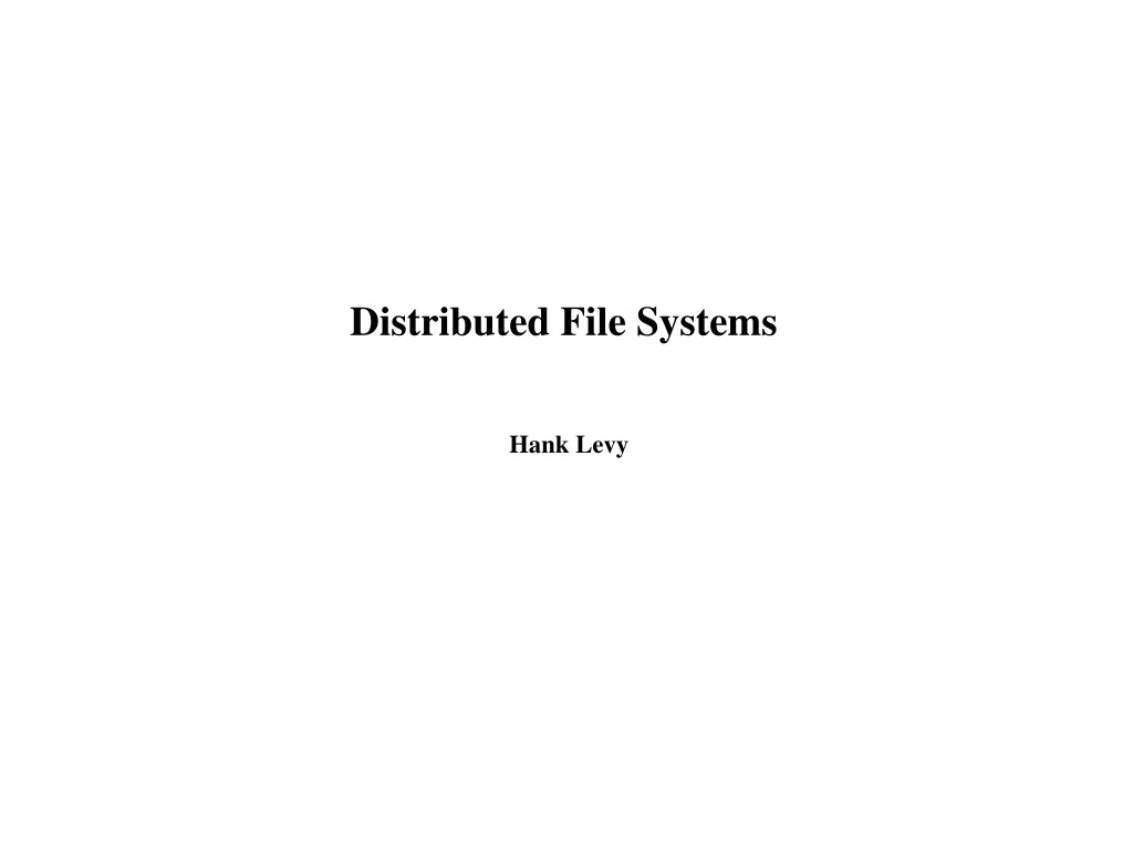 distributed file systems