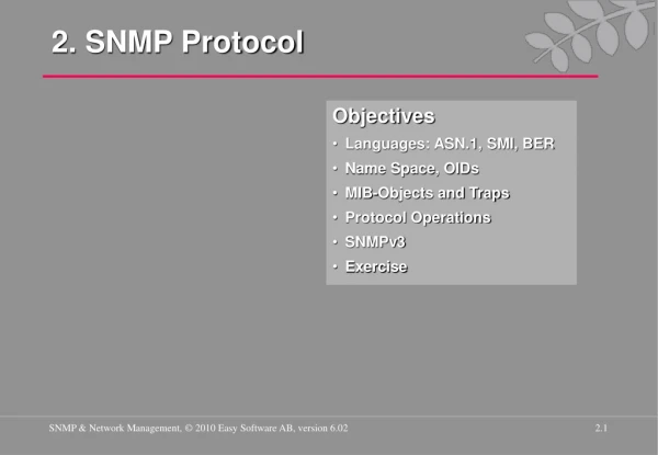 2. SNMP Protocol