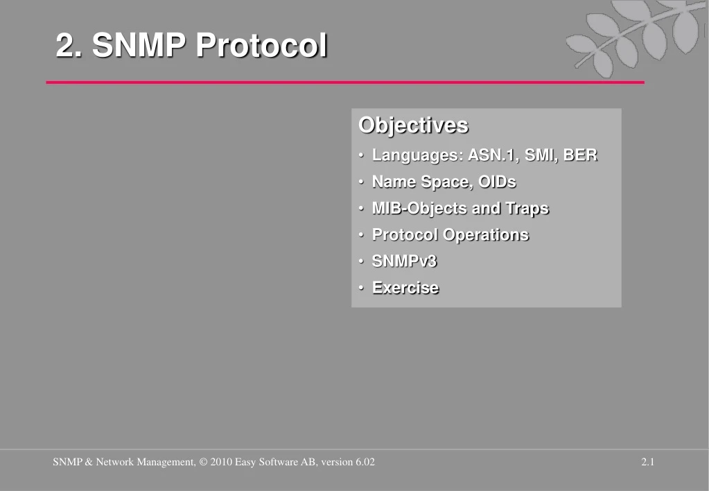 2 snmp protocol