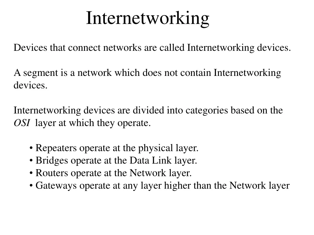 internetworking