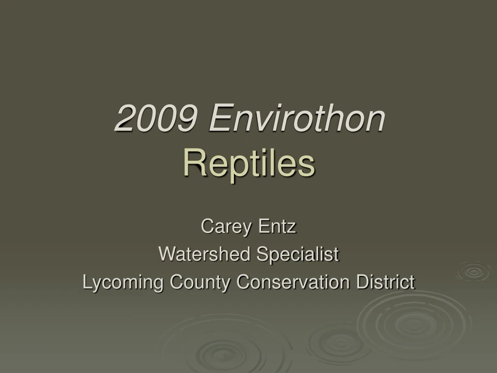 2009 envirothon reptiles