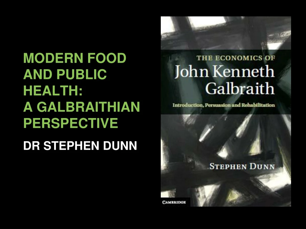 modern food and public health a galbraithian perspective