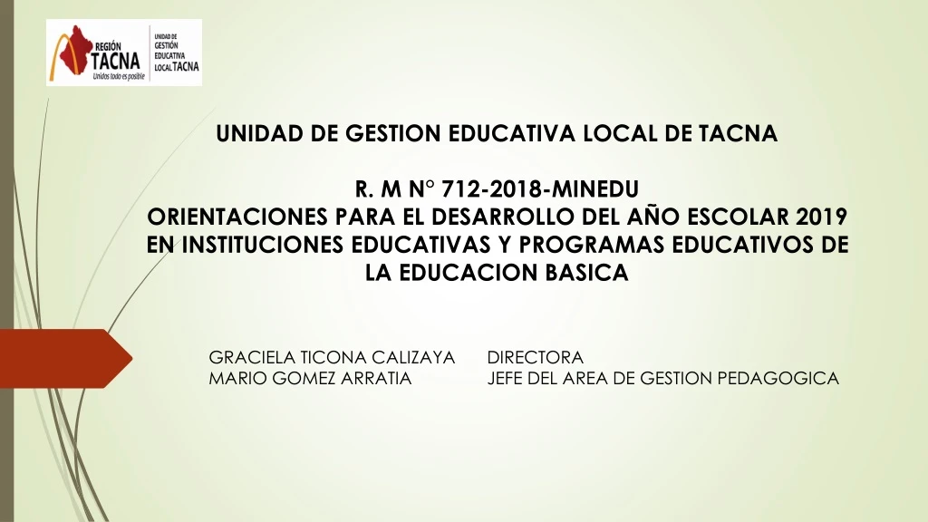 unidad de gestion educativa local de tacna