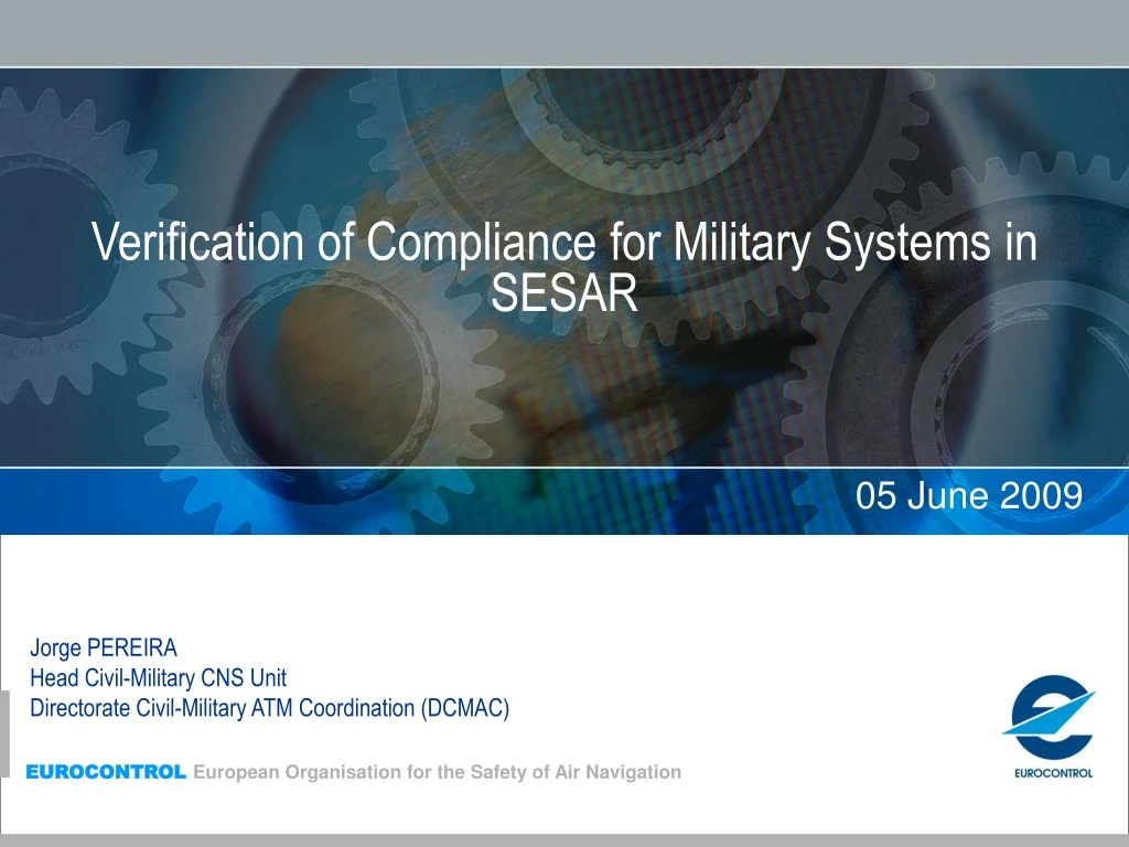 verification of compliance for military systems in sesar