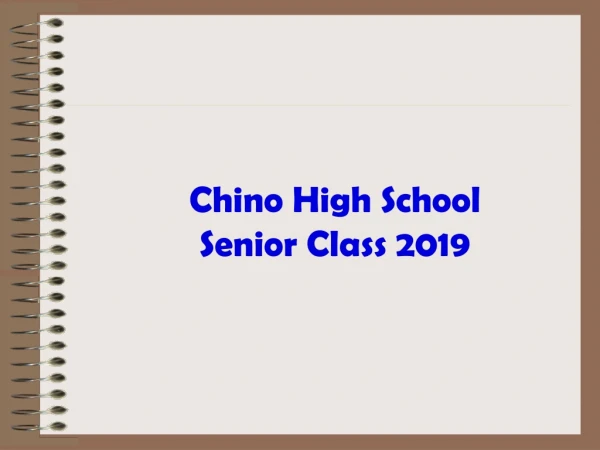 Chino High School Senior Class 2019
