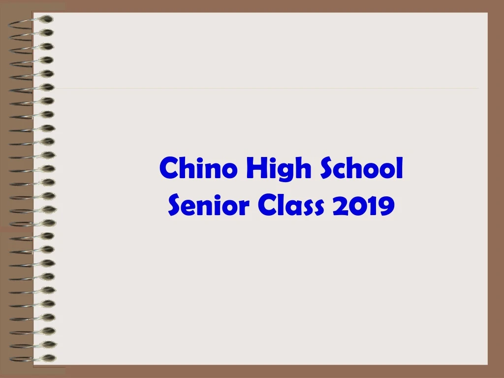 chino high school senior class 2019