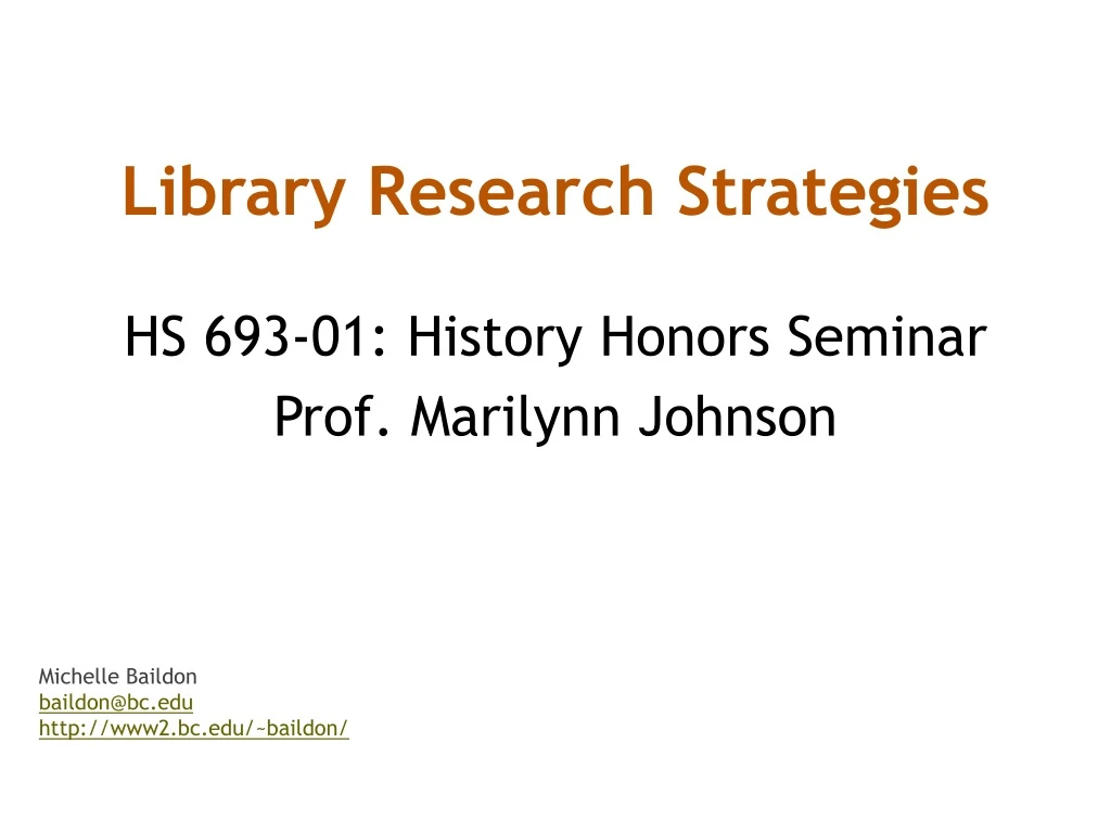 library research strategies