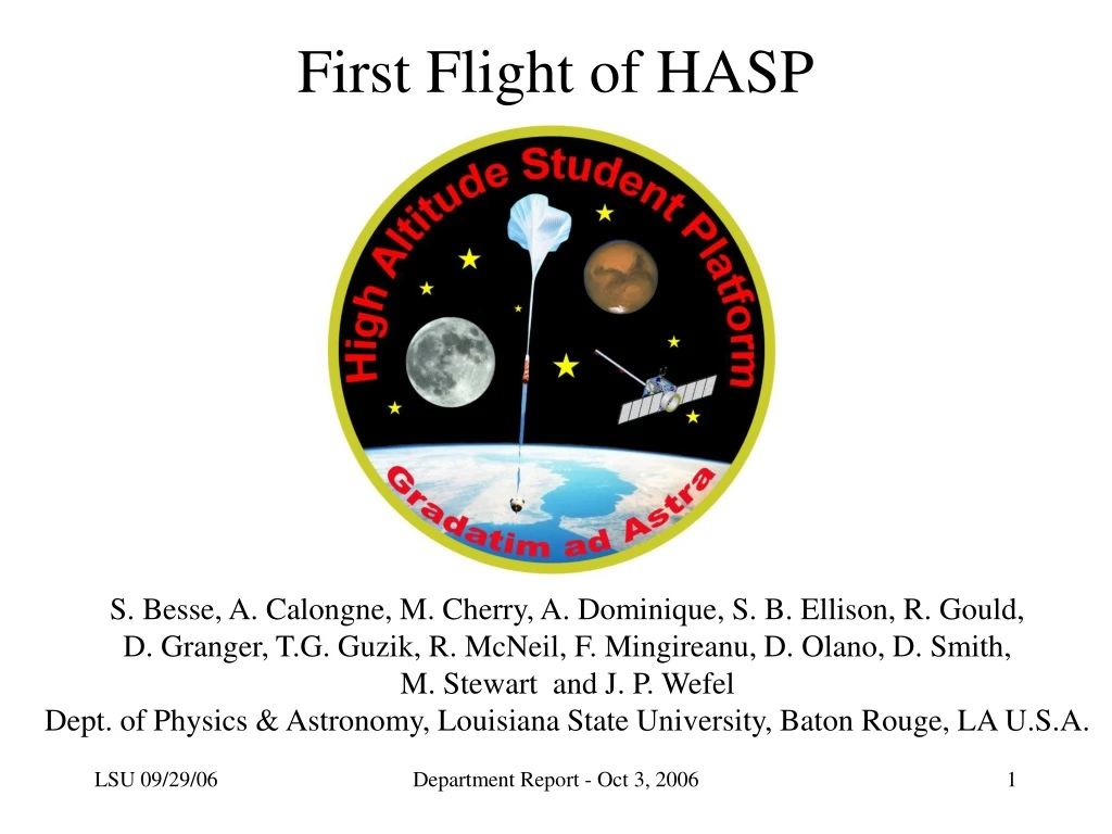 first flight of hasp