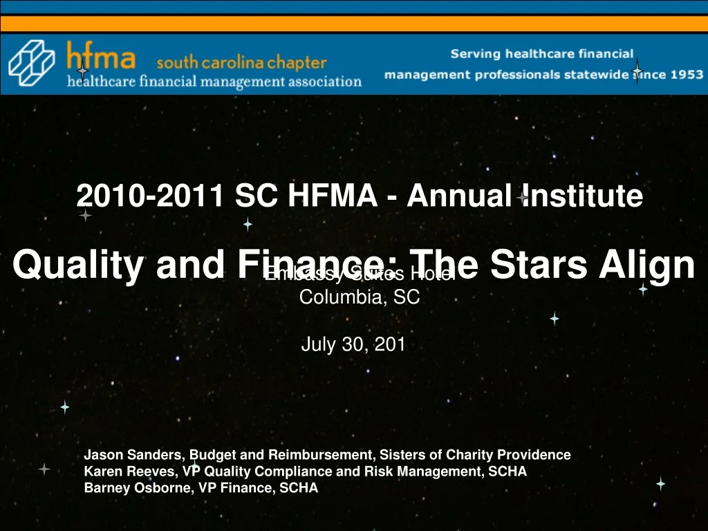 2010 2011 sc hfma annual institute embassy suites
