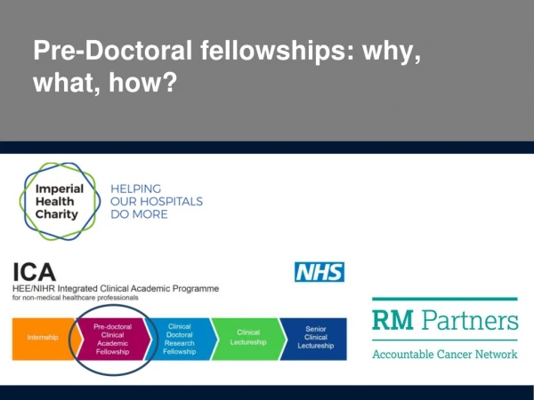 Pre-Doctoral fellowships :  why, what ,  how?