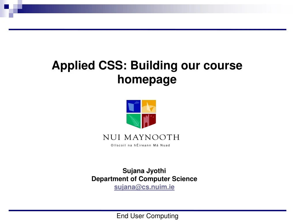 applied css building our course homepage