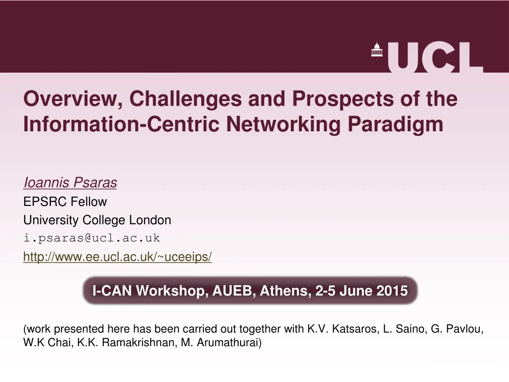 overview challenges and prospects of the information centric networking paradigm