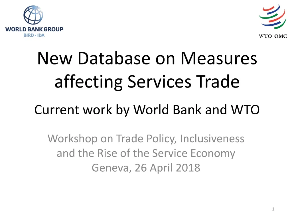 workshop on trade policy inclusiveness and the rise of the service economy geneva 26 april 2018