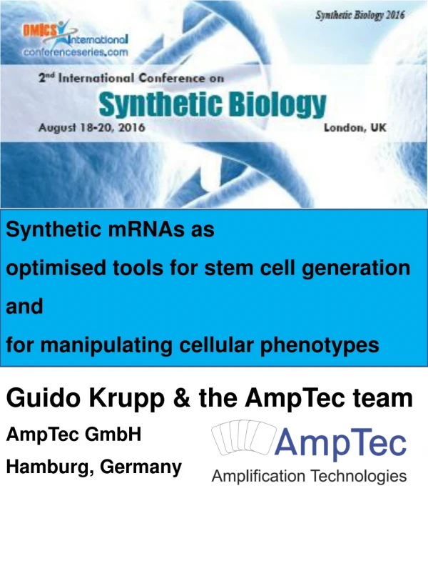 Guido Krupp &amp; the AmpTec team AmpTec GmbH Hamburg, Germany