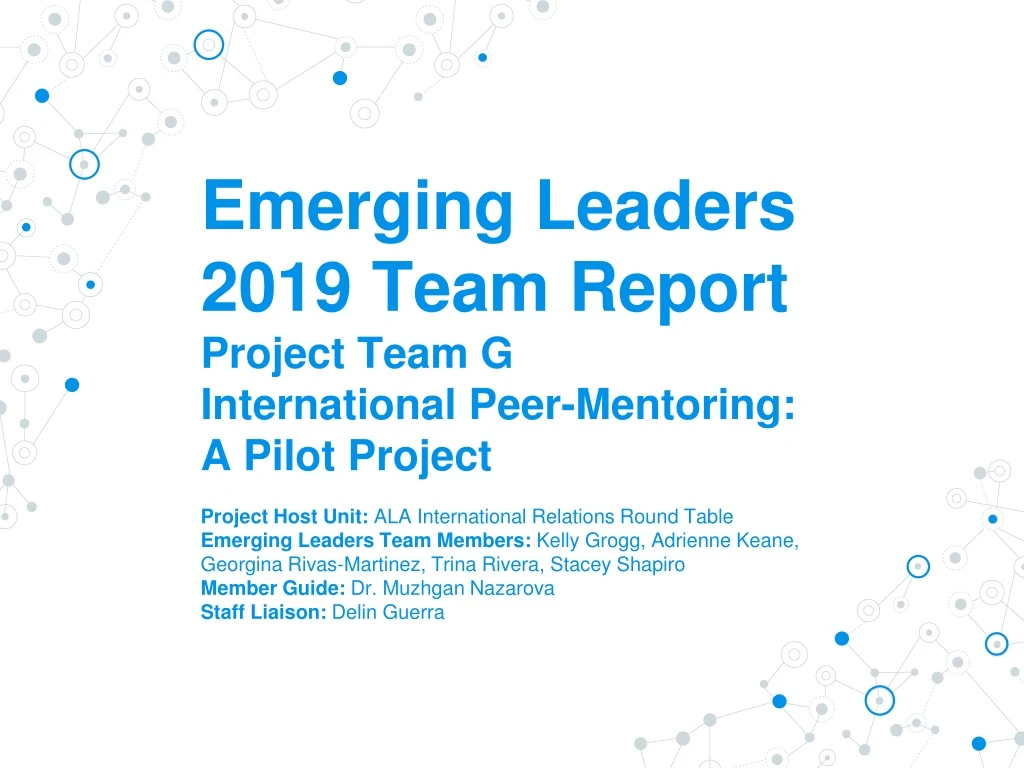 emerging leaders 2019 team report project team