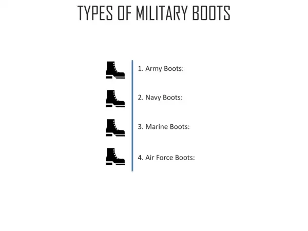 TYPES OF MILITARY BOOTS