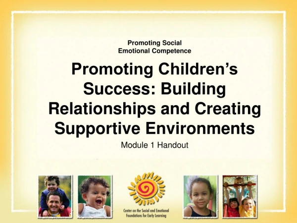 Promoting Social  Emotional Competence