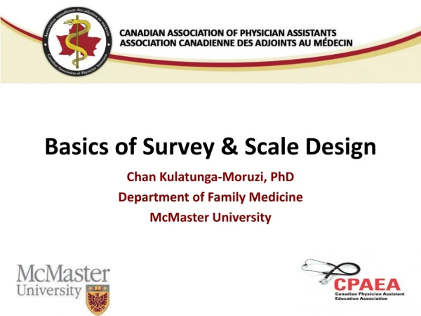 Basics of Survey &amp; Scale Design